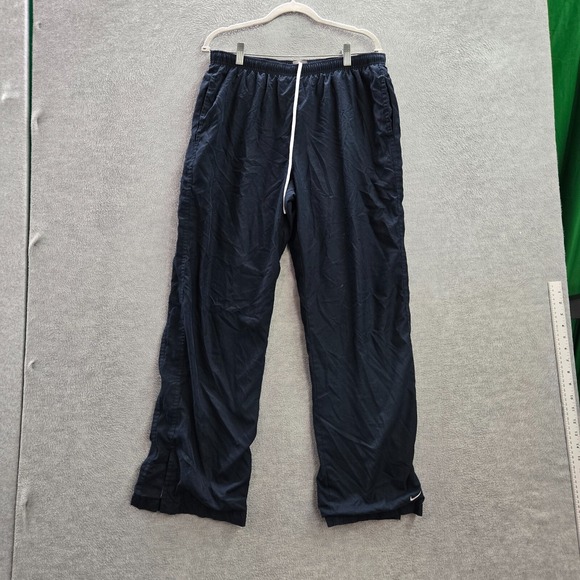 VINTAGE Nike Boys Activewear Track Pants Large Blue Windbreaker Swoosh Logo - Picture 1 of 14